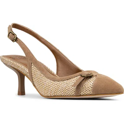 Donald Pliner Carwyn Kitten Heel Slingback Pump In Neutral