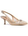 Donald Pliner Slingback Kitten Heel Pump In Nude