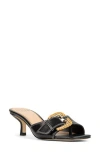 Donald Pliner Cherry Buckle Mule Sandal In Black