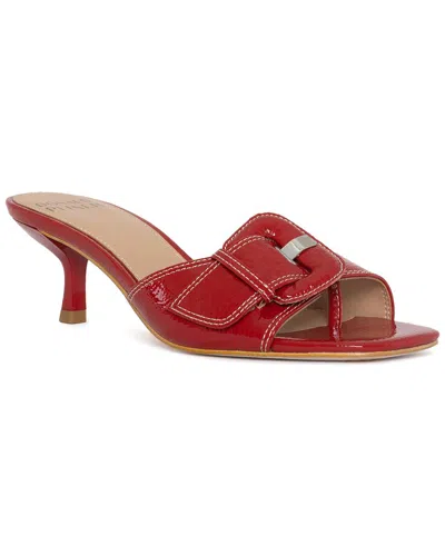 Donald Pliner Cherry Leather Sandal In Red