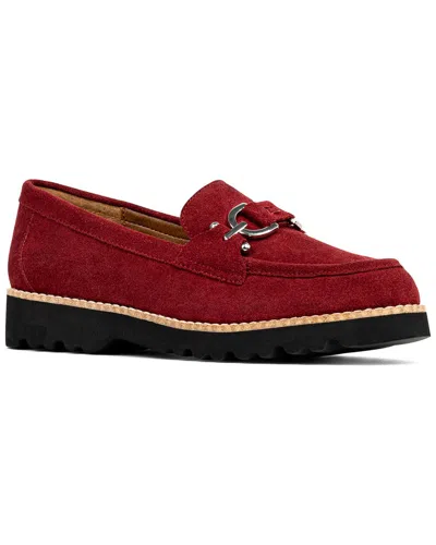 Donald Pliner Helioci Moc Toe Loafer In Cranberry
