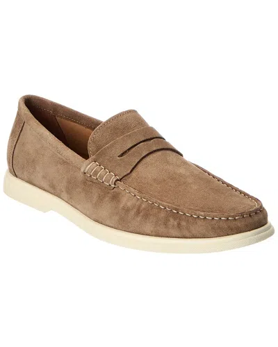 Donald Pliner Clive Suede Loafer In Brown