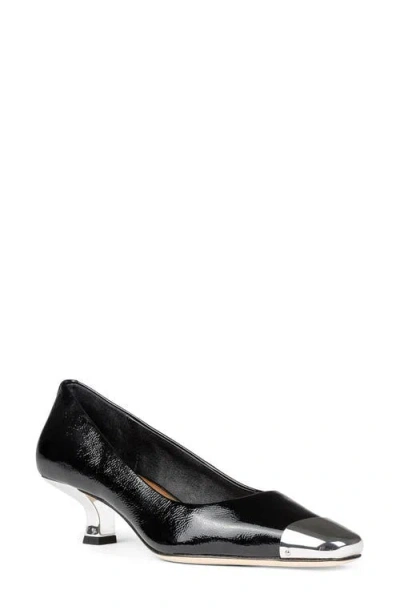 Donald Pliner Cristin Cap Toe Kitten Heel Pump In Black