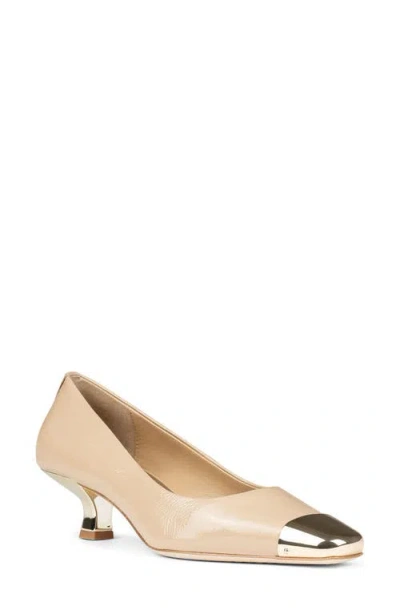 Donald Pliner Cristin Cap Toe Kitten Heel Pump In Sand