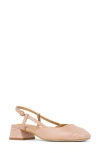 Donald Pliner Croc Embossed Toe Slingback Pump In Rosette