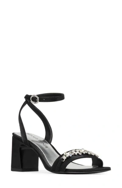 Donald Pliner Crystal Ankle Strap Sandal In Black