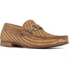 Donald Pliner Dacio Woven Bit Loafer In Natural