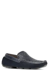 Donald Pliner Damiano Woven Moc Toe Loafer In Navy/navy
