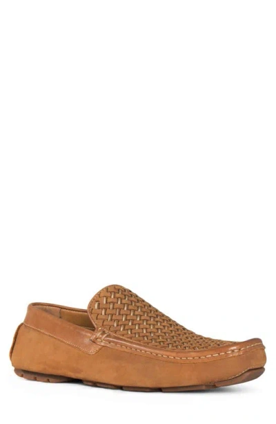 Donald Pliner Damiano Woven Moc Toe Loafer In Saddle