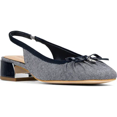 Donald Pliner Dara Slingback Square Toe Pump In Navy