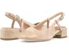 Donald Pliner Davina Pump Women's Us 8.5 Sand Suede Slingback Block Heel Zpo2661