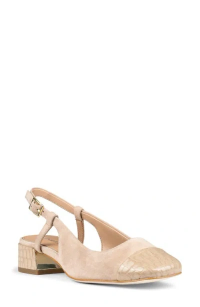 Donald Pliner Davina Slingback Cap Toe Pump In Sand