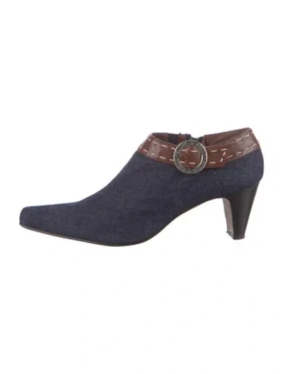 Pre-owned Donald Pliner Denim Boots In Blue