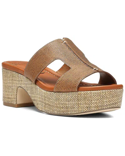 Donald Pliner Disco Leather Sandal In Saddle