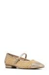 Donald Pliner Ditzy Mary Jane Ballet Flat In Brown
