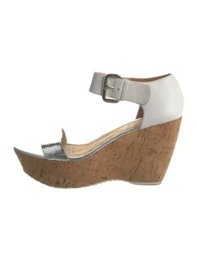 Pre-owned Donald Pliner Donald J Pliner Leather Sandals In White