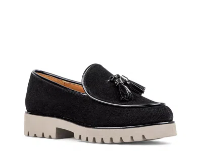 Donald Pliner Eclipse Suede Loafer In Black