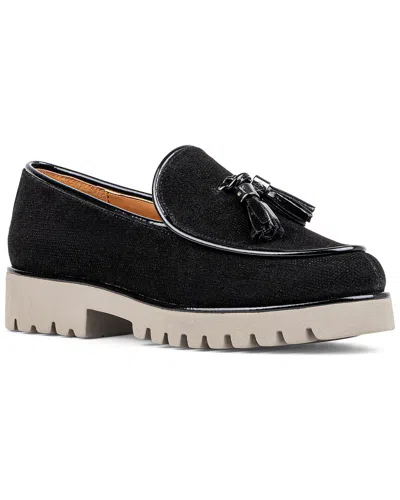 Donald Pliner Tassel Loafer In Black Suede