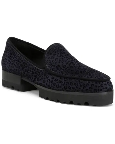 Donald Pliner Elen Suede Loafer In Blue