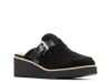 Donald Pliner Elvesa Leather Platform Wedge Mule In Black
