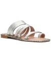 Donald Pliner Emmaline Croc Strappy Sandal In Silver