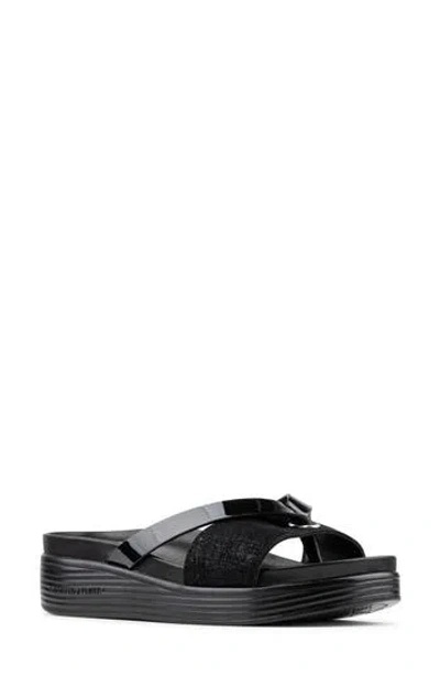 Donald Pliner Farrah Platform Wedge Sandal In Black