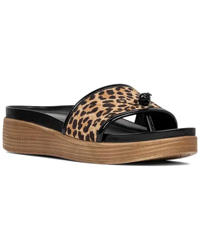 Donald Pliner Farrah Raffia & Leather Sandal