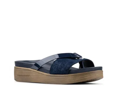 Donald Pliner Farrahst Wedge Sandal In Blue