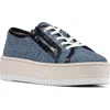 Donald Pliner Fatimah Platform Sneaker In Blue