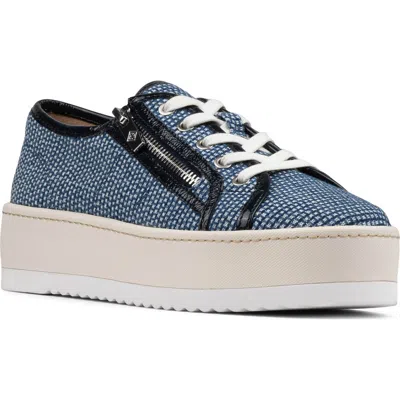 Donald Pliner Fatimah Platform Sneaker In Blue