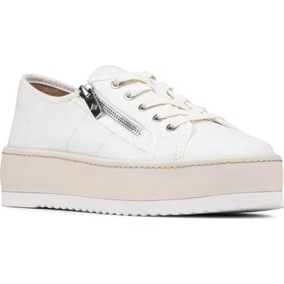 Donald Pliner Fatimah Platform Sneaker In White