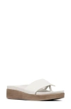 Donald Pliner Fifi Platform Slide Sandal In White