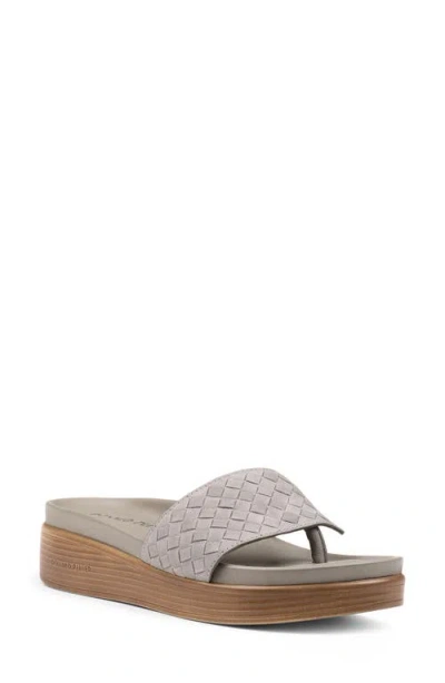 Donald Pliner Fifi Platform Wedge Flip Flop In Dove