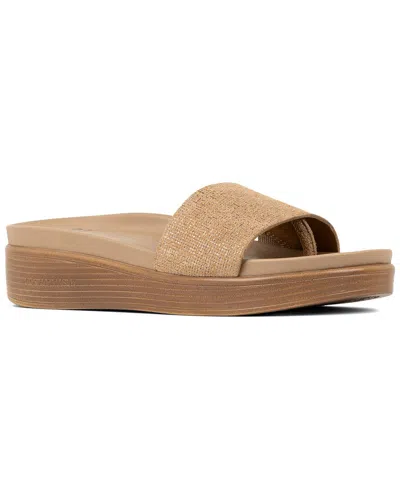 Donald Pliner Fiji Suede Slide Sandal In Neutral
