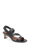 Donald Pliner Fisherman Kitten Heel Sandal In Black