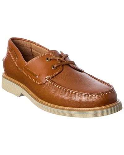 Donald Pliner Fostertc Leather Boat Shoe In Brown