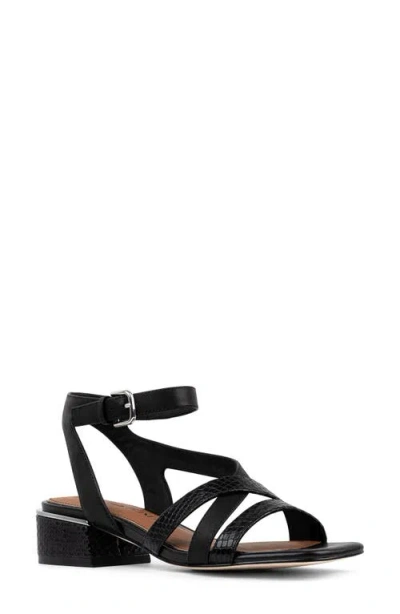 Donald Pliner Frannie Ankle Strap Sandal In Black