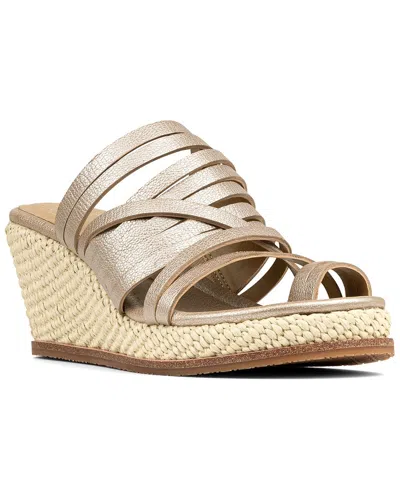 Donald Pliner Gallore Leather Sandal In Gold