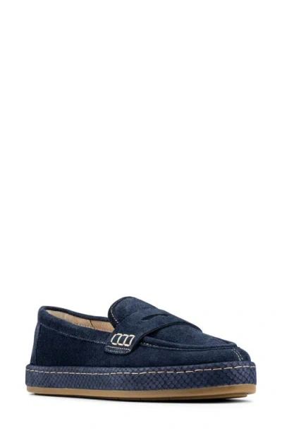 Donald Pliner Genova Platform Loafer In Blue