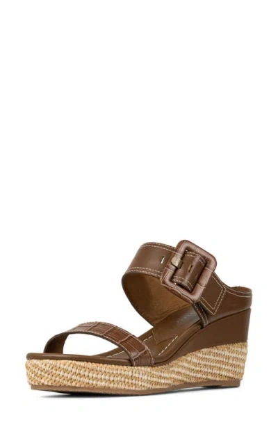 Donald Pliner Gizelle Platform Wedge Sandal In Brown