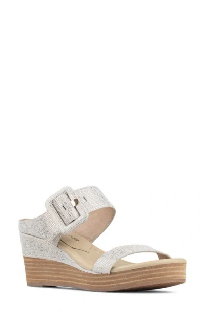 Donald Pliner Gizelle Platform Wedge Sandal In Silver