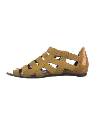 Pre-owned Donald Pliner Gladiator Sandals In Green