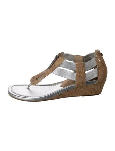 Pre-owned Donald Pliner Gladiator Sandals In Silver