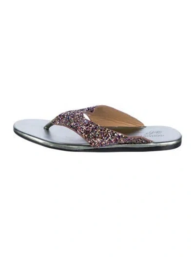 Pre-owned Donald Pliner Glitter Printed In Blue