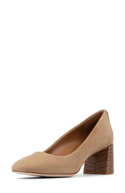 Donald Pliner Goodwyn Block Heel Pump In Brown
