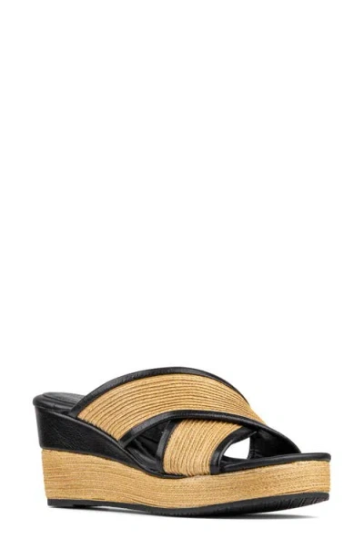 Donald Pliner Gorgina Platform Wedge Sandal In Gold