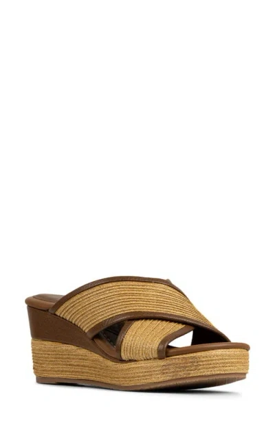 Donald Pliner Gorgina Platform Wedge Sandal In Nude