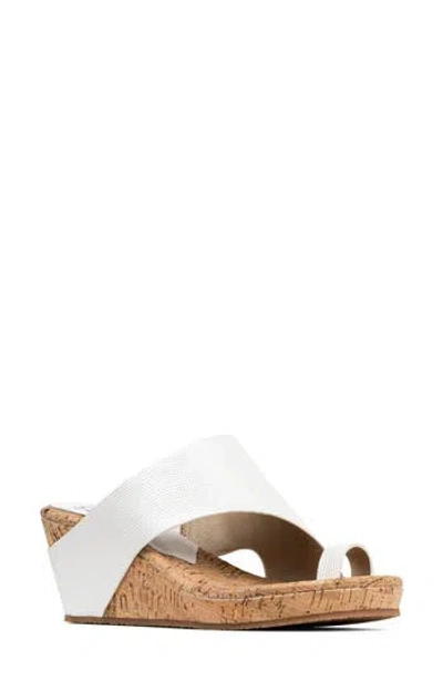 Donald Pliner Gyer Wedge Sandal In White