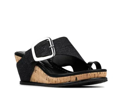 Donald Pliner Gyer Wedge Sandal In Black