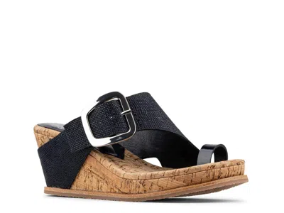Donald Pliner Gyerbkl Wedge Sandal In Black